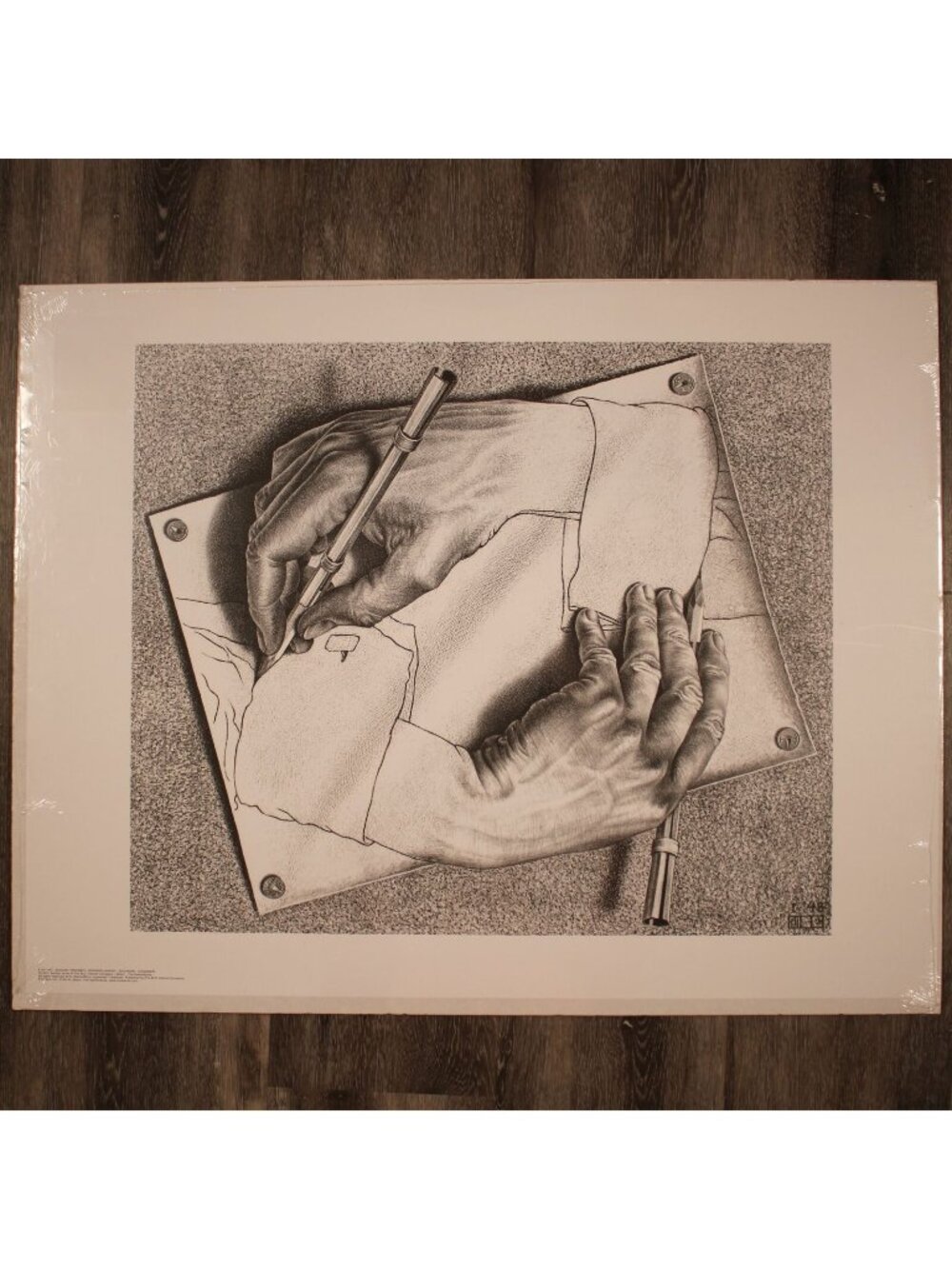 MC Escher Drawing Hands 22X28 Art Poster